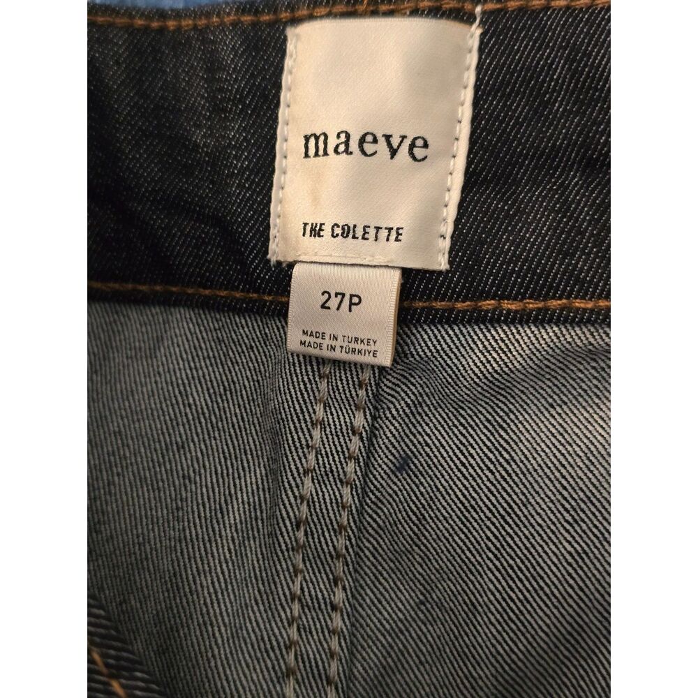 NWOT Maeve Colette Cropped w/Faux Leather 27 Petite - Picture 2 of 4